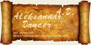 Aleksandar Dancer vizit kartica
